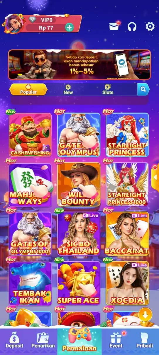 Screenshot Hiwin 777 APK untuk Android