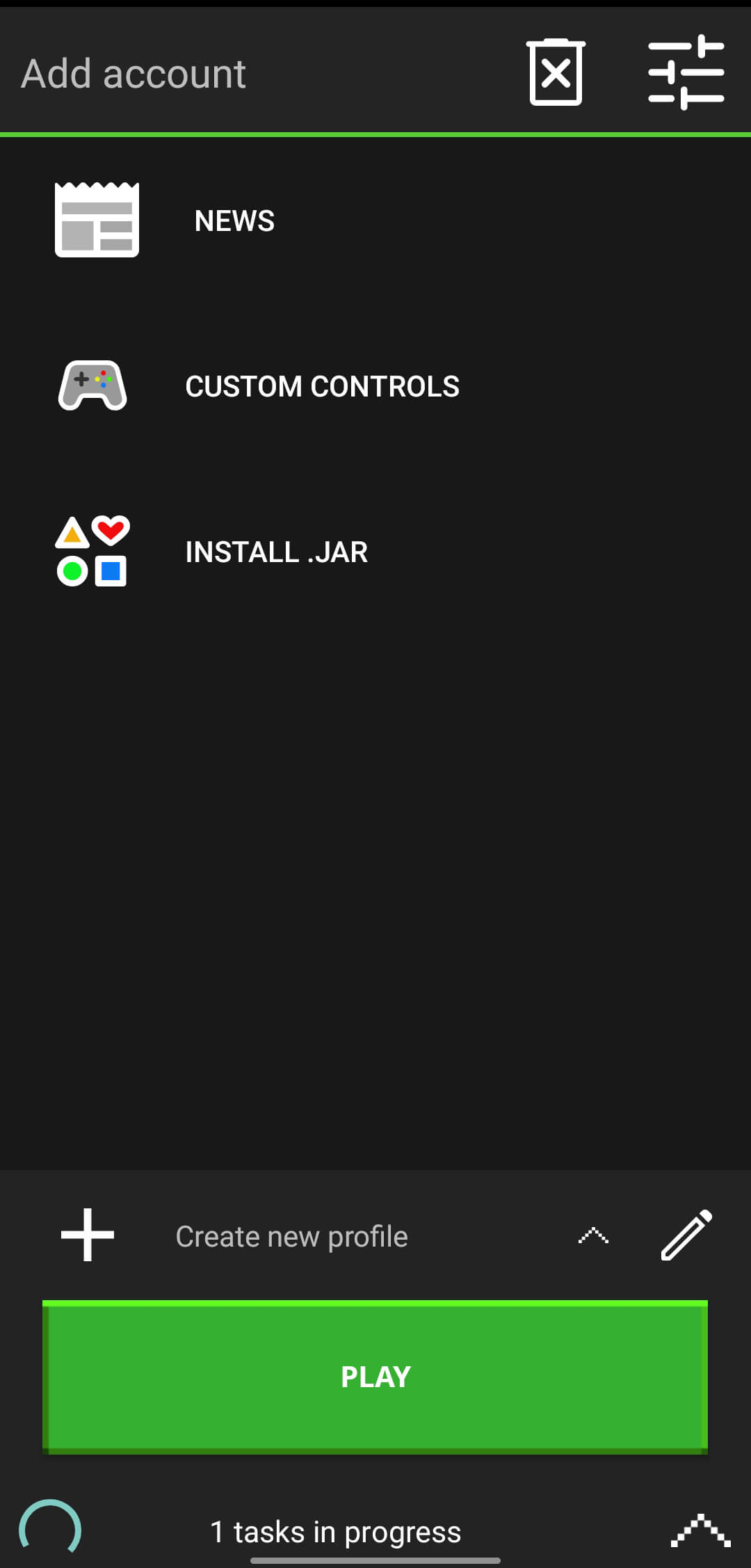 Screenshot PojavLauncher APK untuk Minecraft Java Edition di Android