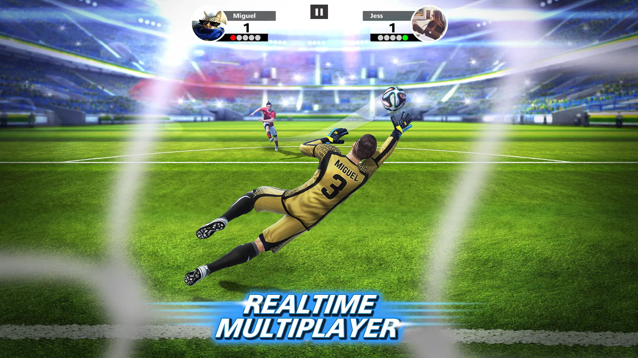 Screenshot Football Strike APK: Duel Tendangan Bebas Seru dengan Mode Multiplayer