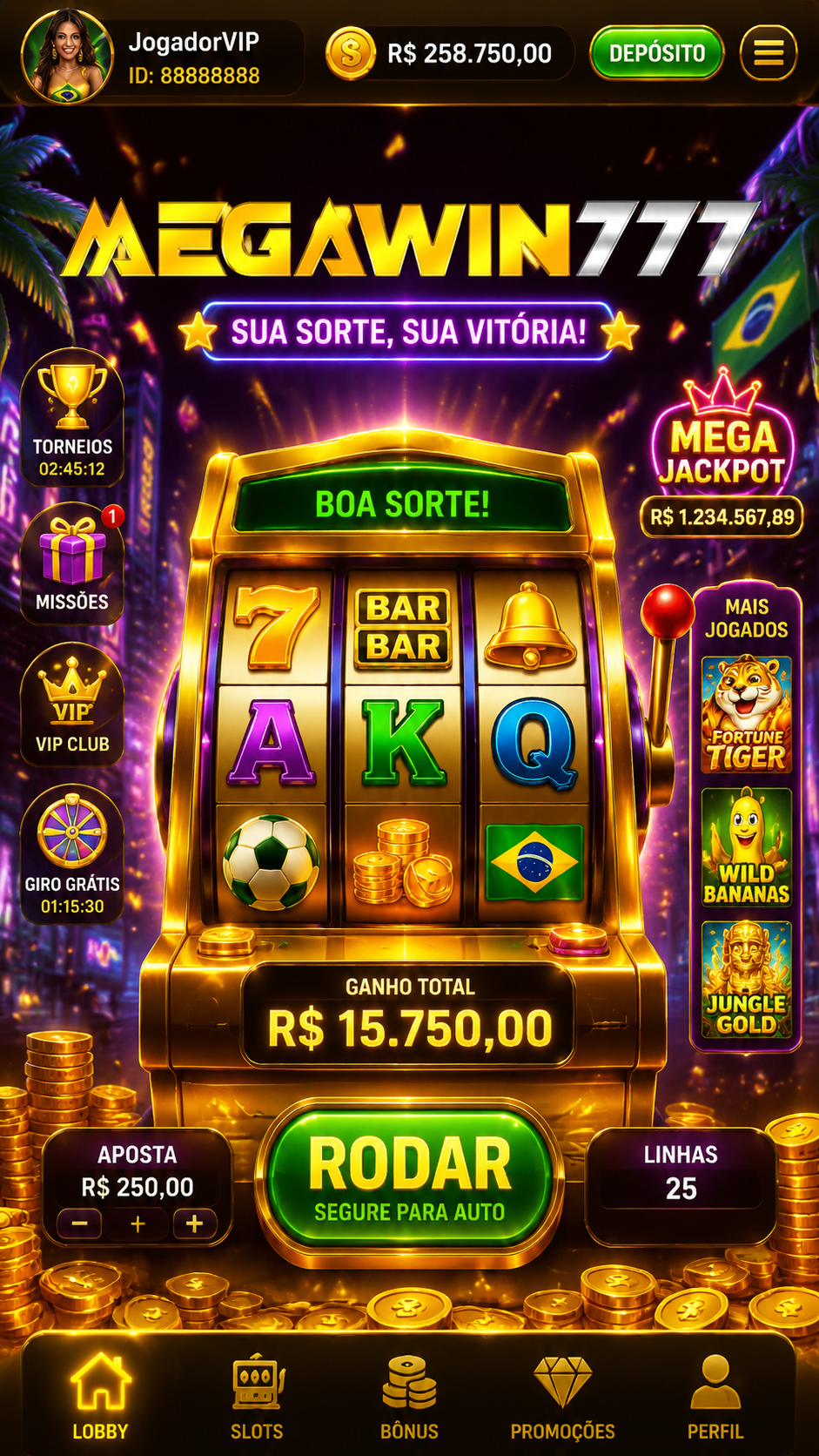 Screenshot megawin777 APK: Game Slot Seru dengan Animasi Halus