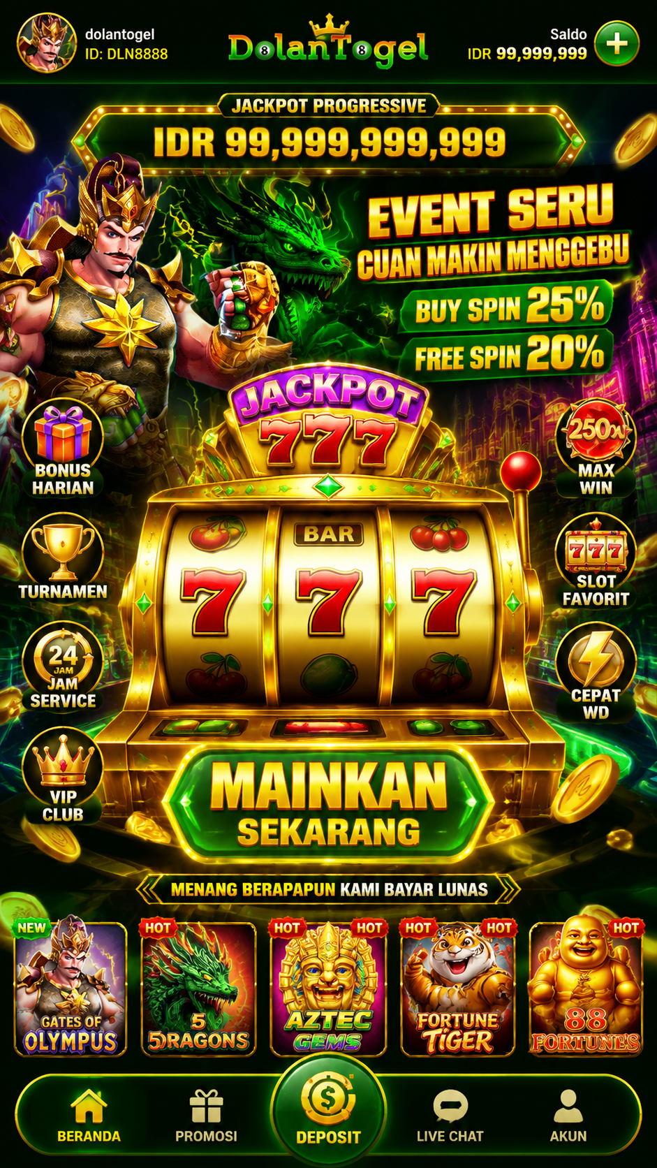 Screenshot Dolantogel APK – Game Slot Online Seru dan Praktis
