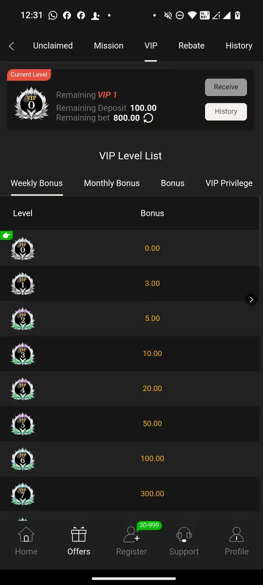 Screenshot P999 APK: Game Online Casino dengan Slot, Kartu, dan Live Casino