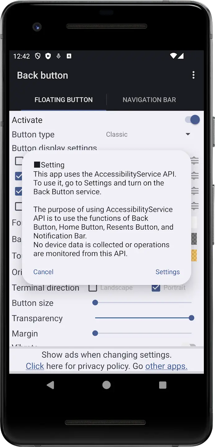 Screenshot Back Button APK v2.07 untuk Navigasi Lebih Mudah