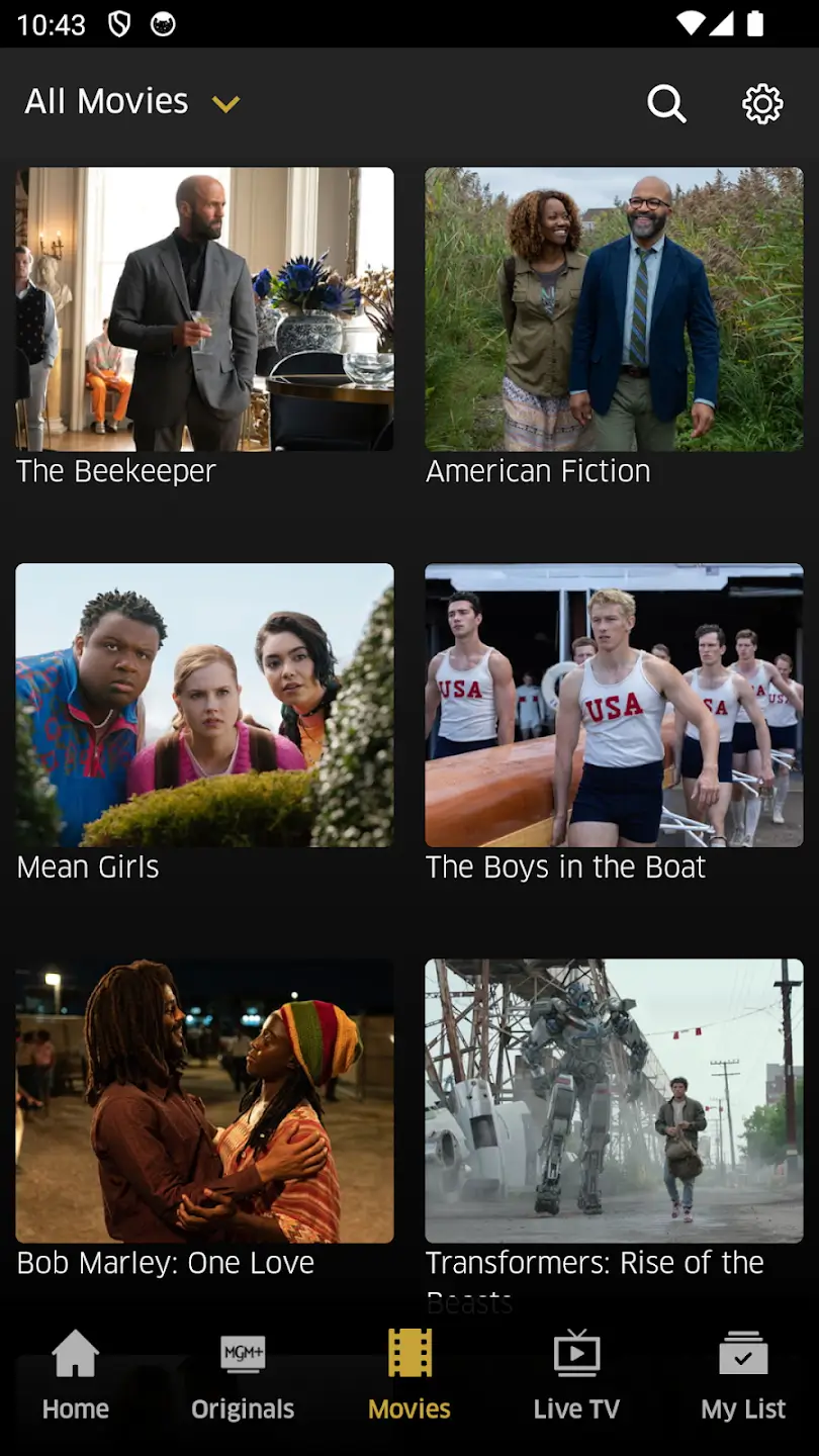 Screenshot MGM+ APK v226.0.2025226003 untuk Streaming Film dan Serial