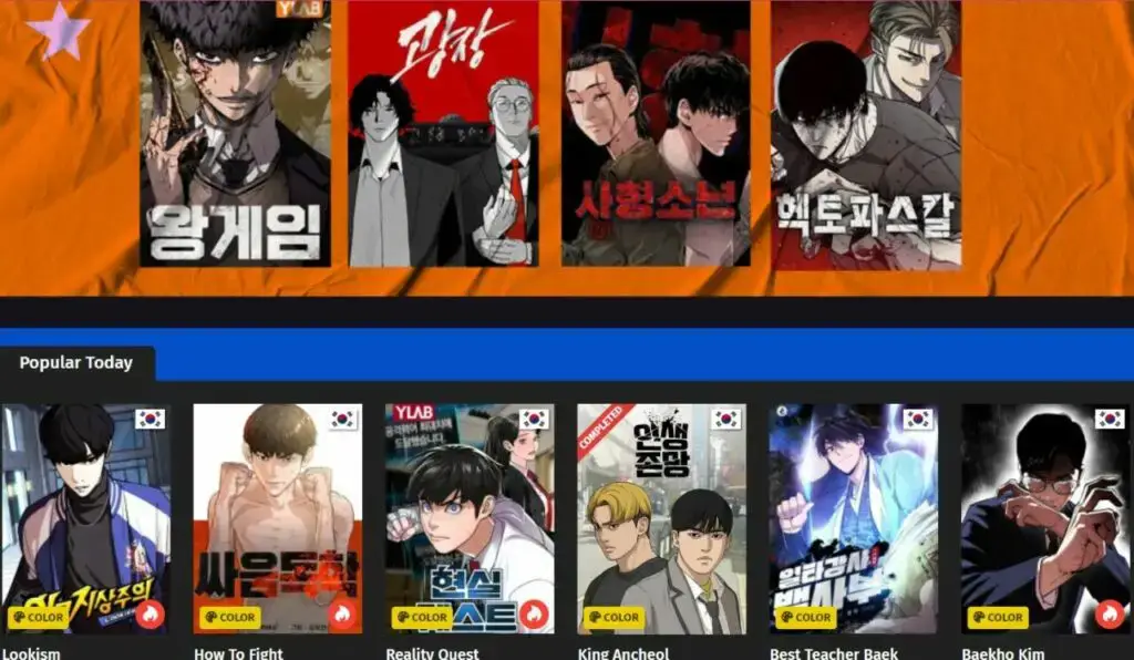Screenshot Manhwa List APK v2.2 - Baca Manhwa Korea di Android