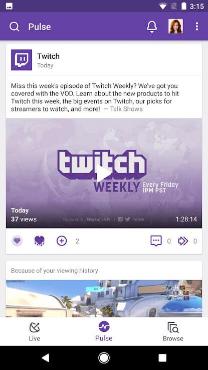 Screenshot Twitch APK (Beta) untuk Streaming Game dan Live Chat