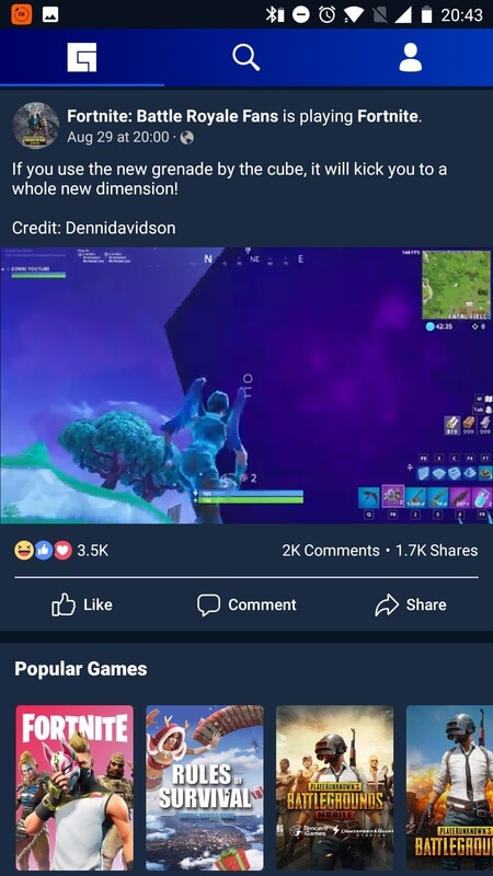 Screenshot Facebook Gaming APK