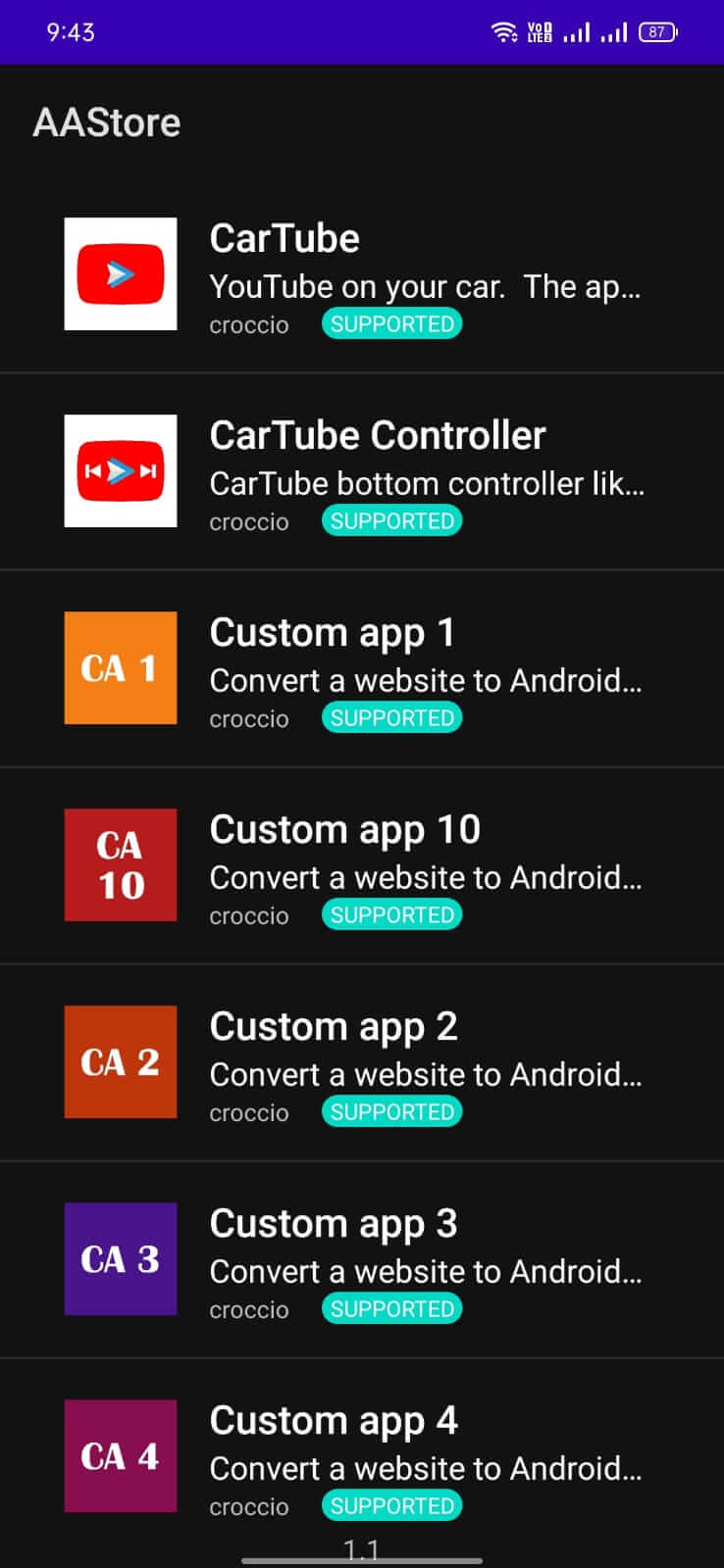 Screenshot AAStore APK