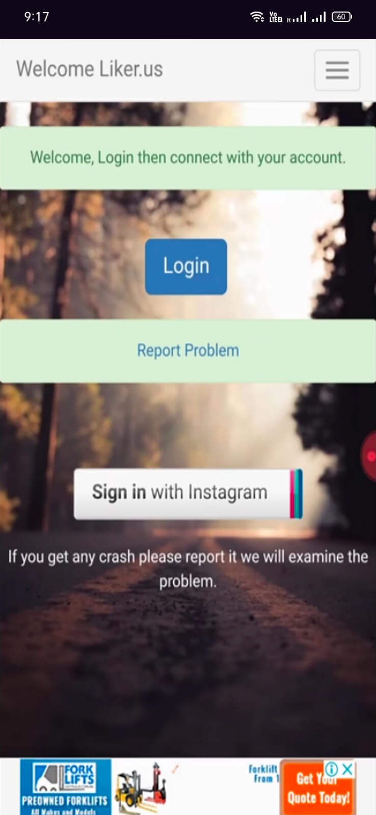 Screenshot Liker.us APK: Auto Liker Instagram dan Facebook