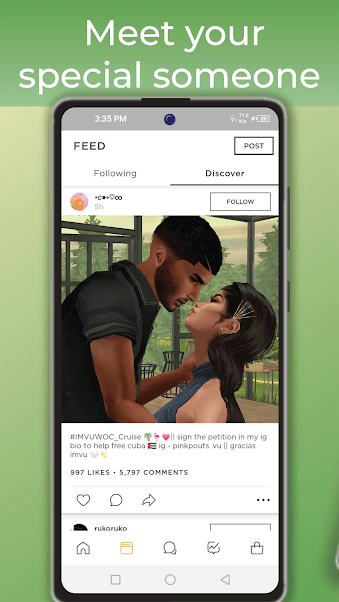 Screenshot IMVU APK: Game Sosial dengan Avatar 3D dan Ruang Chat Virtual