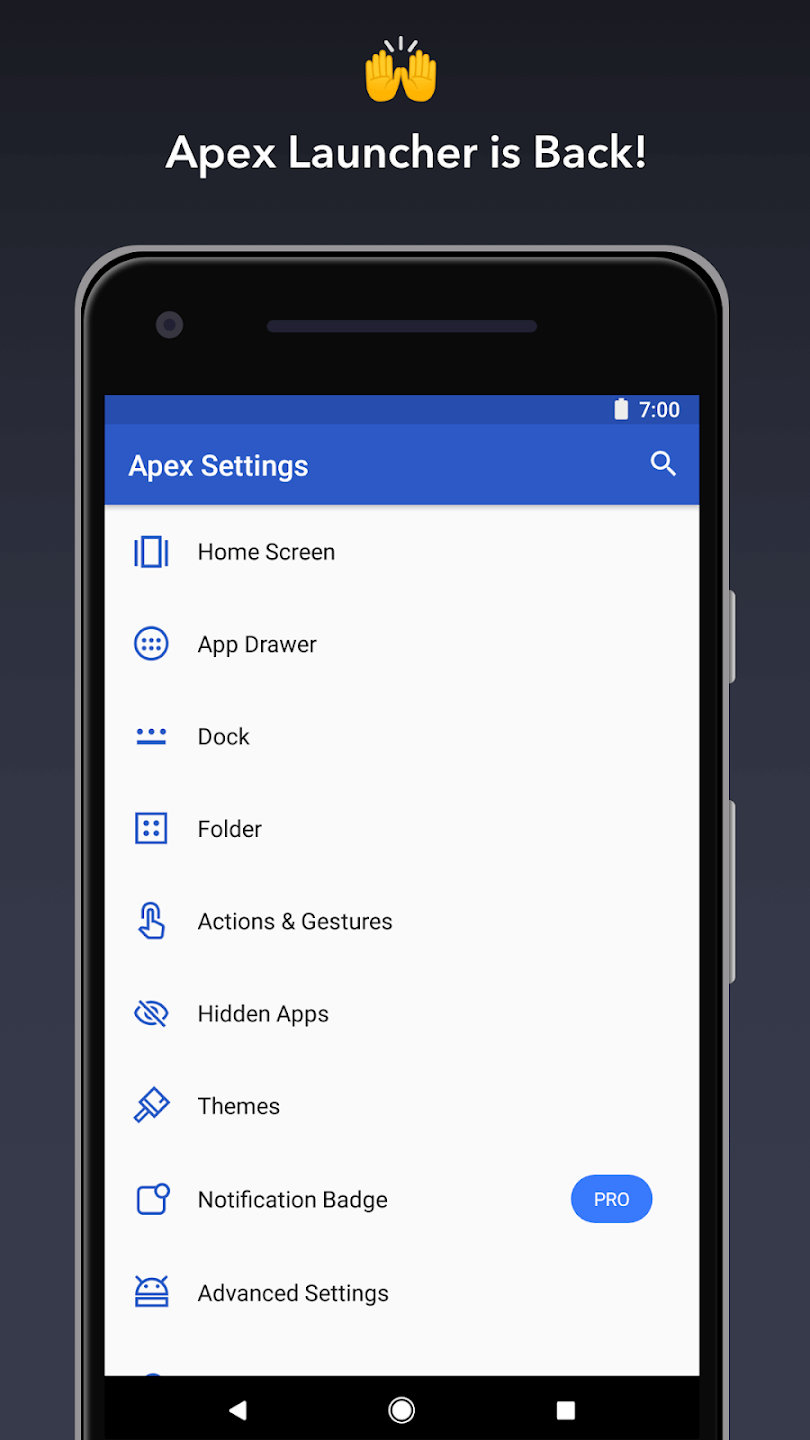 Screenshot Apex Launcher APK