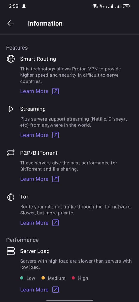 Screenshot ProtonVPN APK