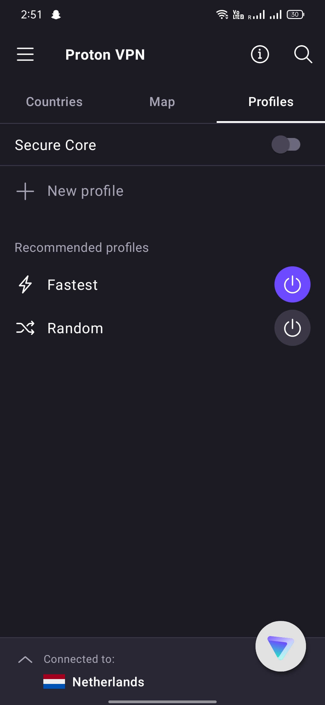 Screenshot ProtonVPN APK