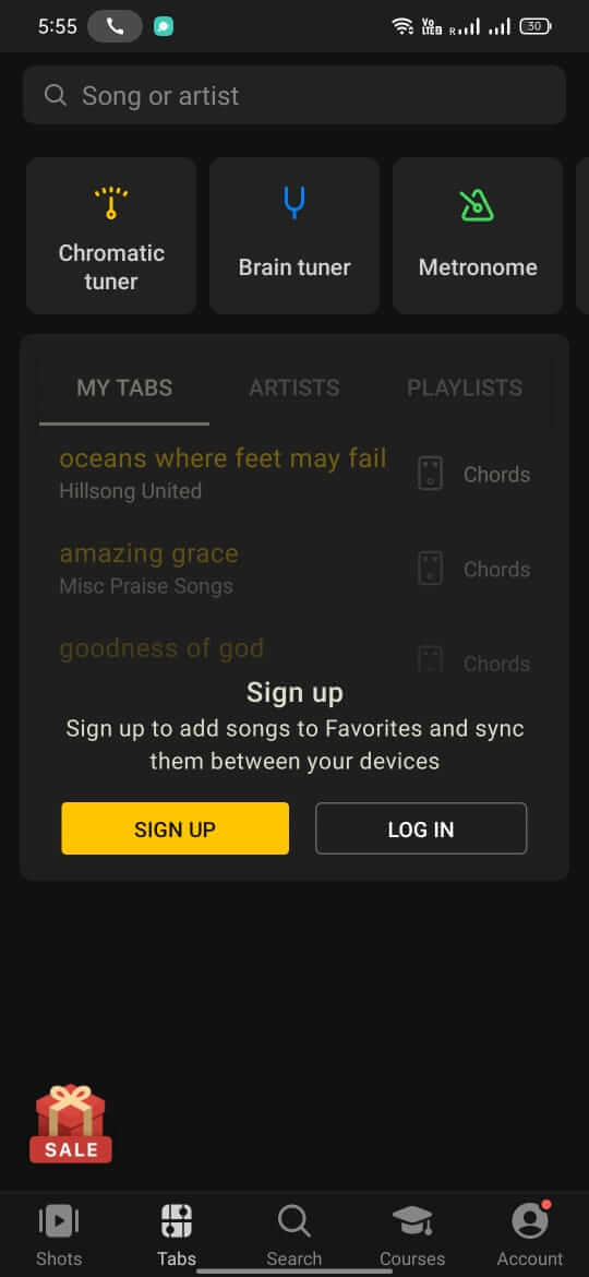 Screenshot Ultimate Guitar: Chords & Tabs APK