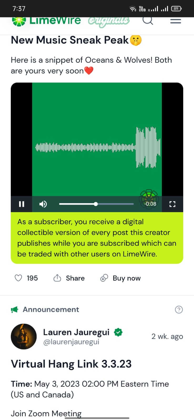 Screenshot LimeWire APK