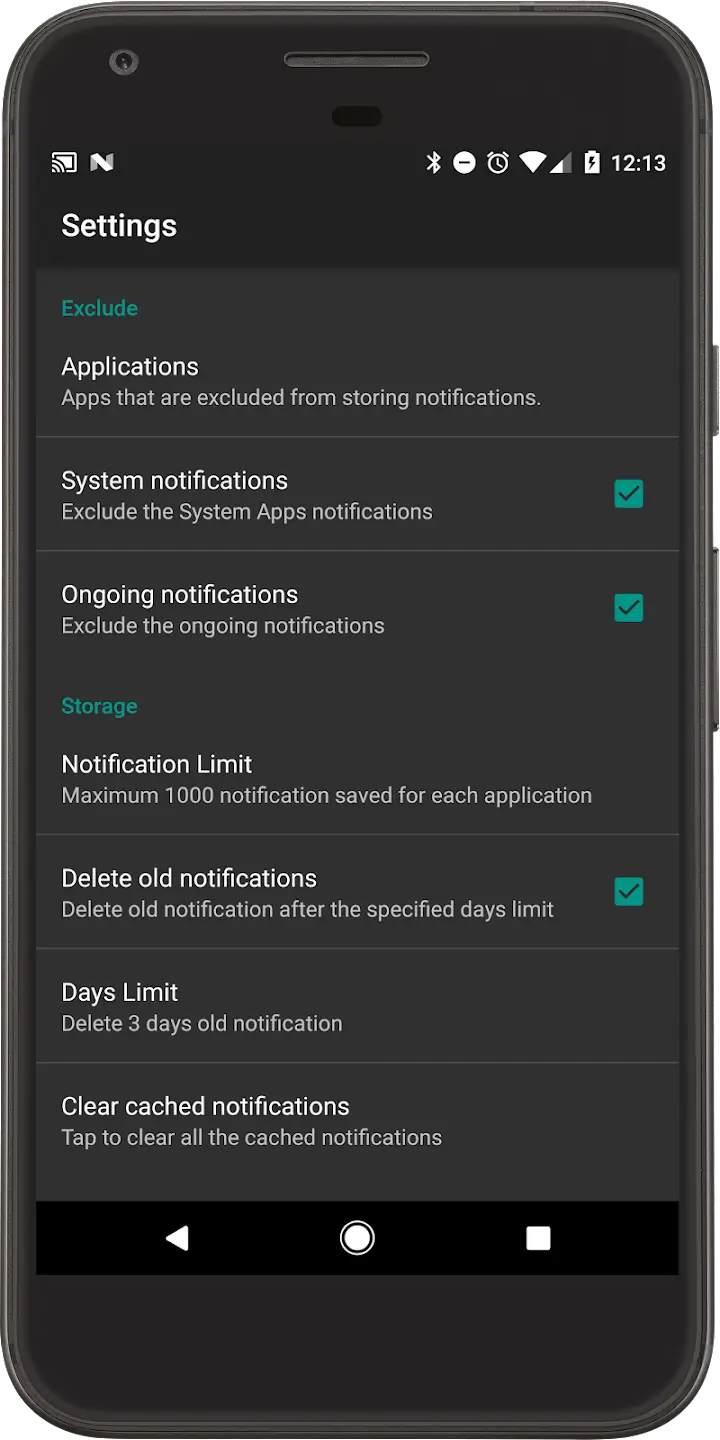 Screenshot Recent Notifications APK