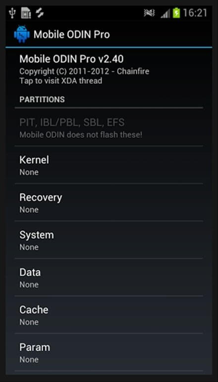 Screenshot Mobile Odin APK v4.20 untuk Samsung