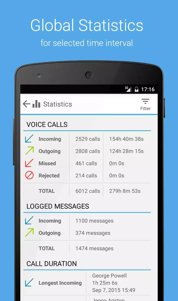 Screenshot Call Log Monitor APK 3.1.1