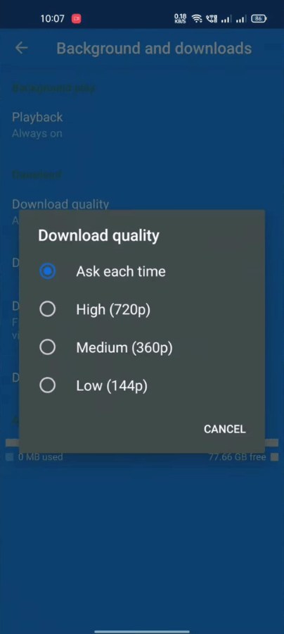 Screenshot YouTube Blue APK v19.21.40