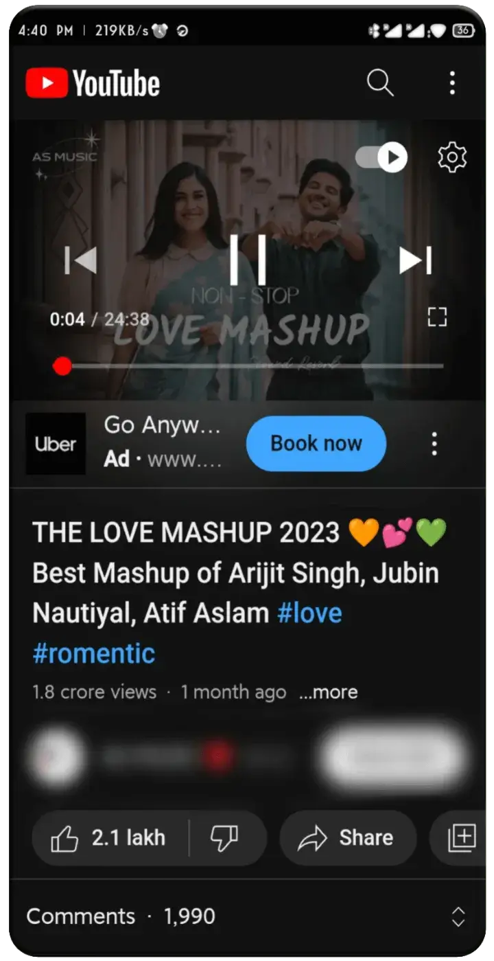 Screenshot YouTube Lite APK v1.2