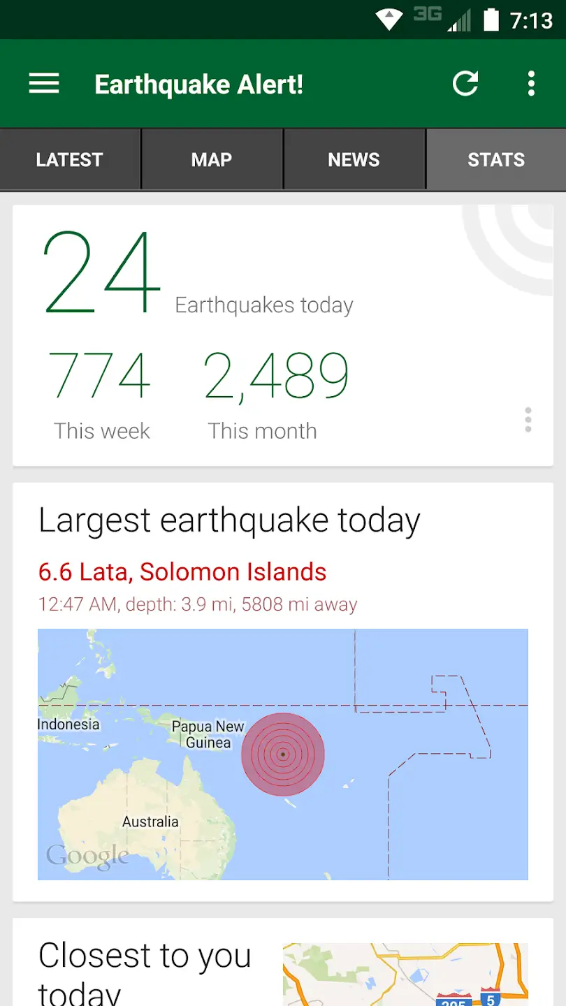 Screenshot Earthquake Alert APK v3.0.5
