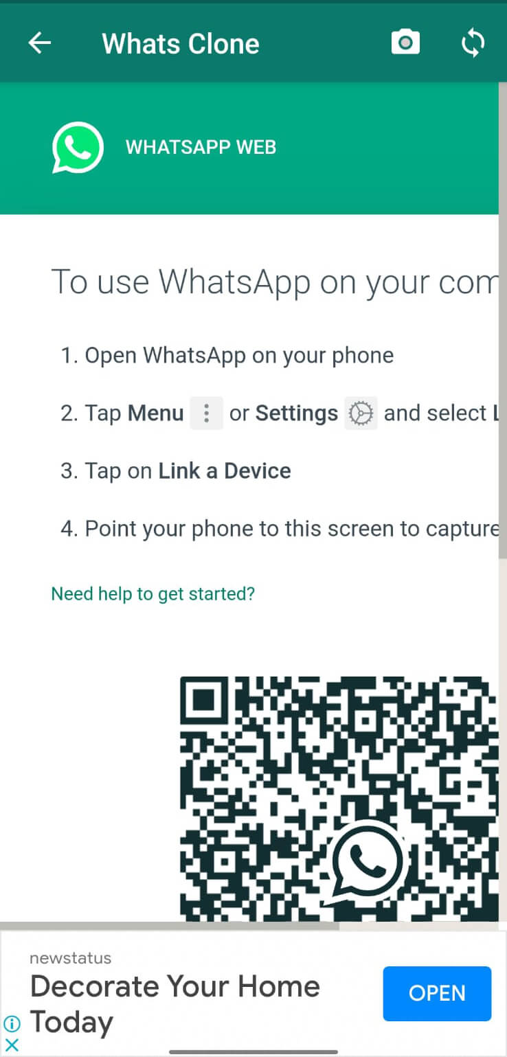 Screenshot WA Clone APK 8.1 - Kloning WhatsApp ke Perangkat Lain