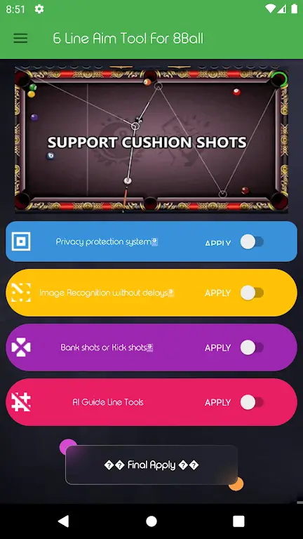 Screenshot 6 Long Line Aim Tool for 8 Ball APK