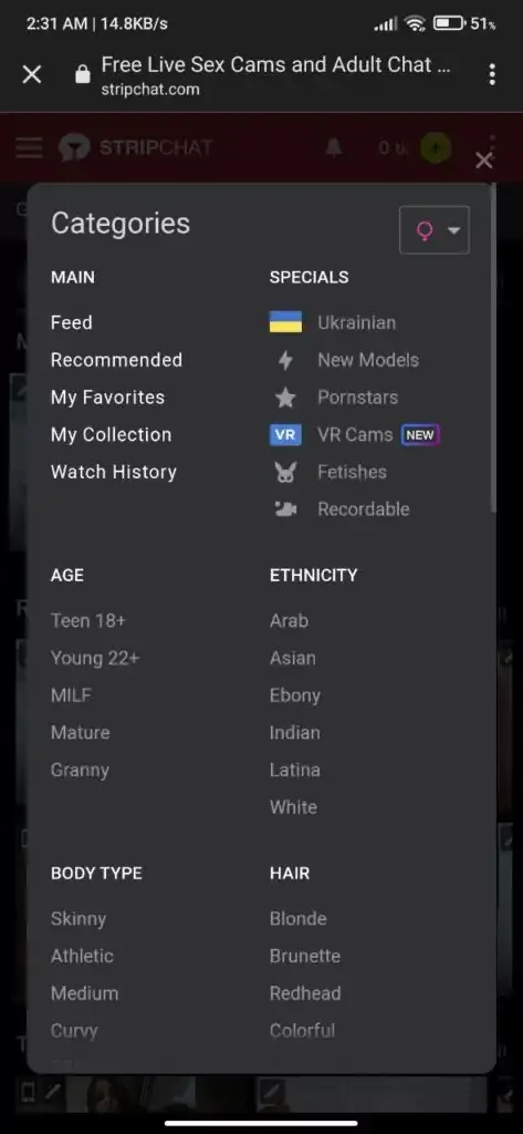 Screenshot Stripchat APK