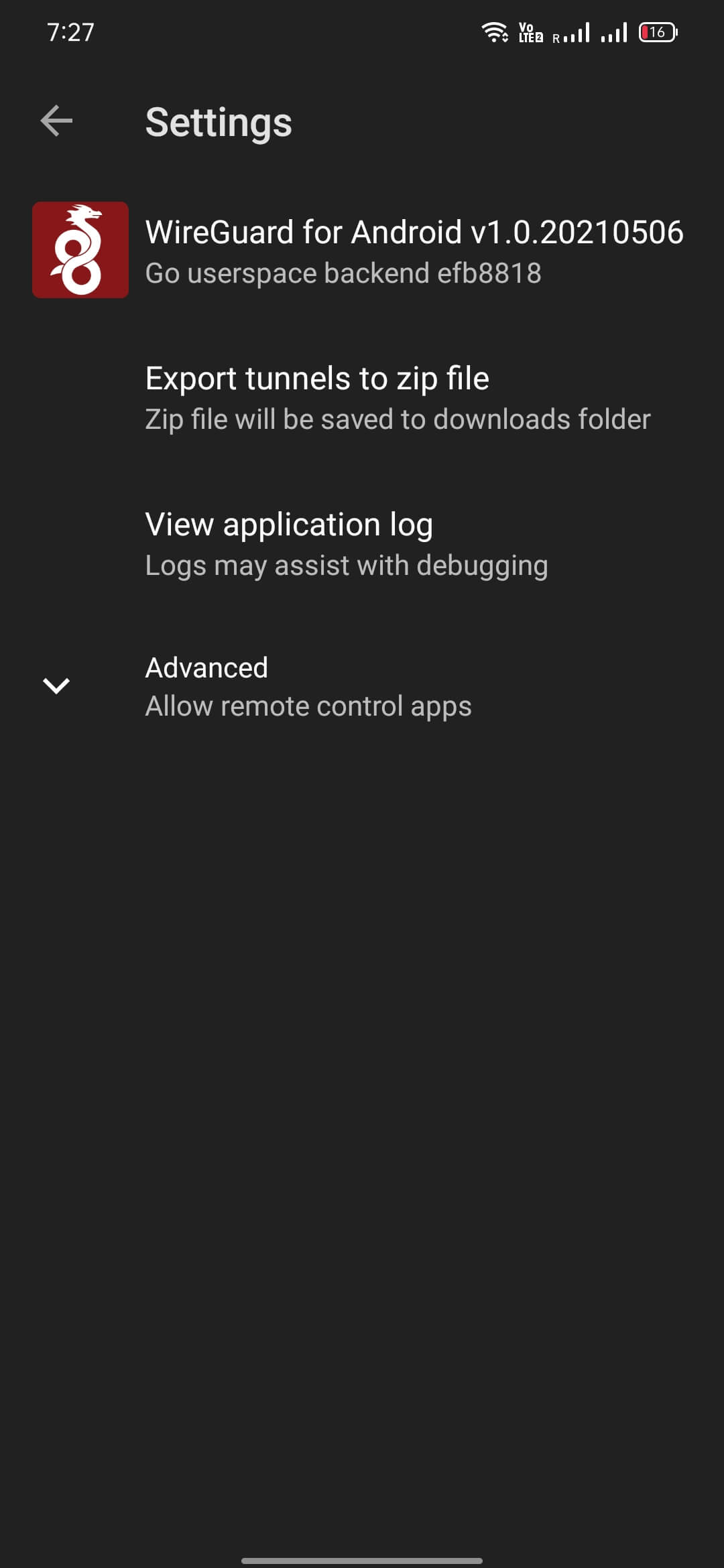 Screenshot WireGuard APK v1.0.20260315 untuk Android