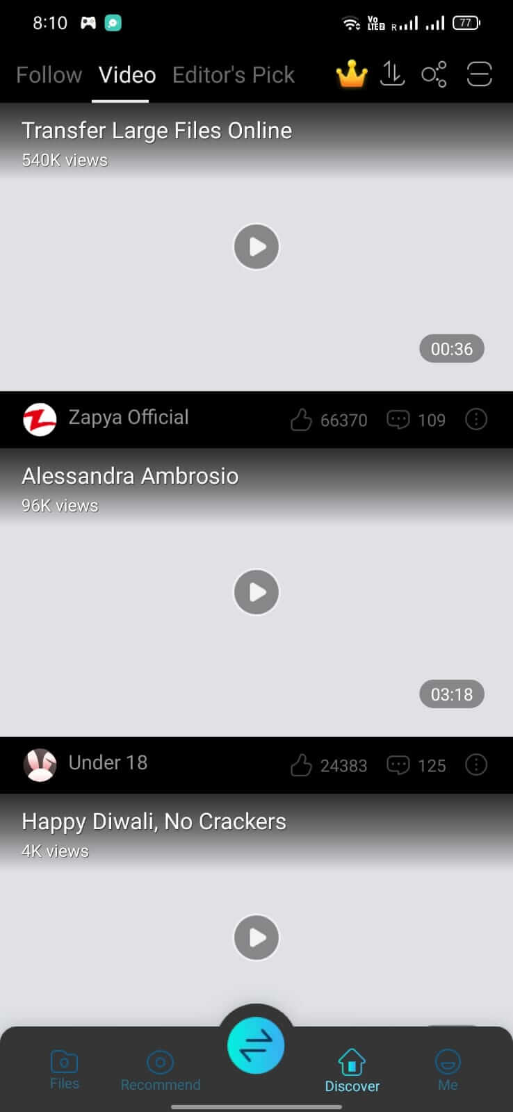 Screenshot Zapya APK Download Versi 7.0.3