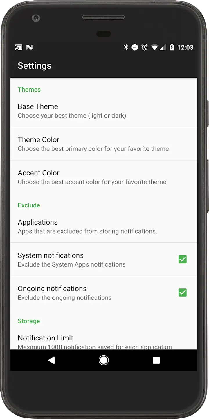 Screenshot Recent Notifications APK