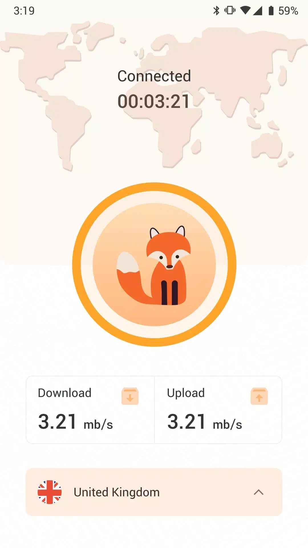 Screenshot Fox VPN APK (v1.1.2) - VPN Android Ringan dan Aman