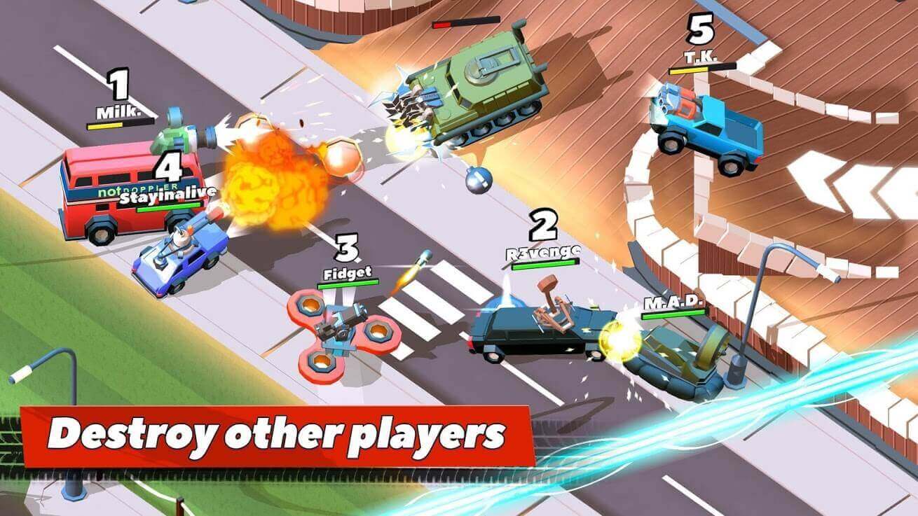 Screenshot Crash Of Cars APK: Balapan Aksi Multiplayer Seru