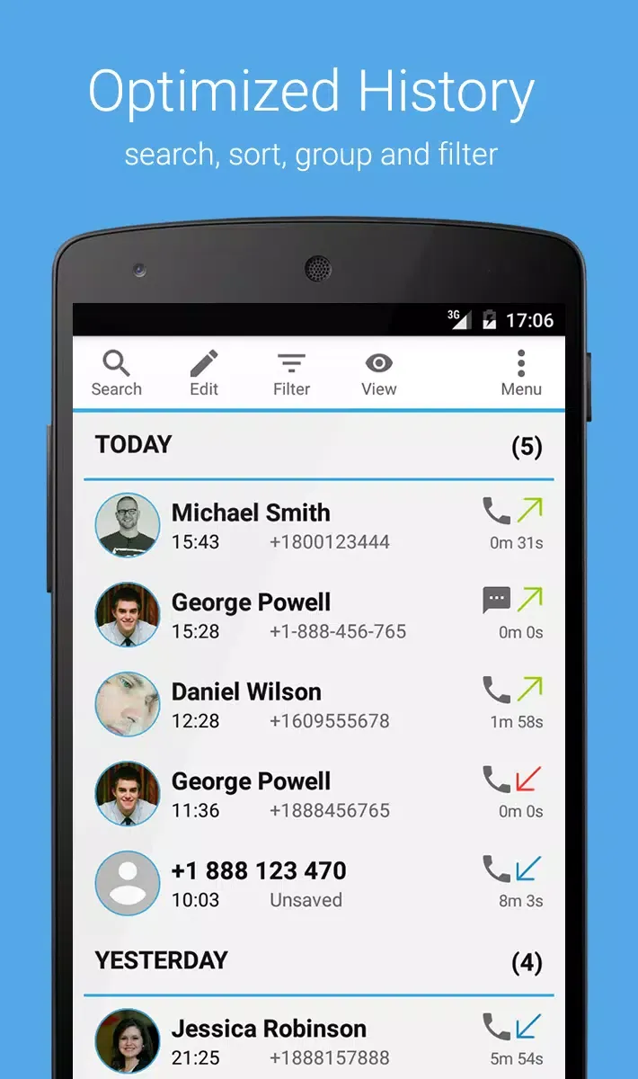 Screenshot Call Log Monitor APK 3.1.1