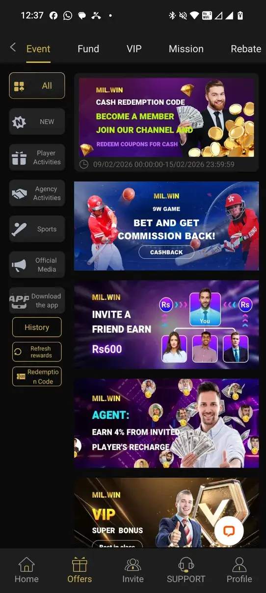 Screenshot Mil Win APK v1.1.17 untuk Android