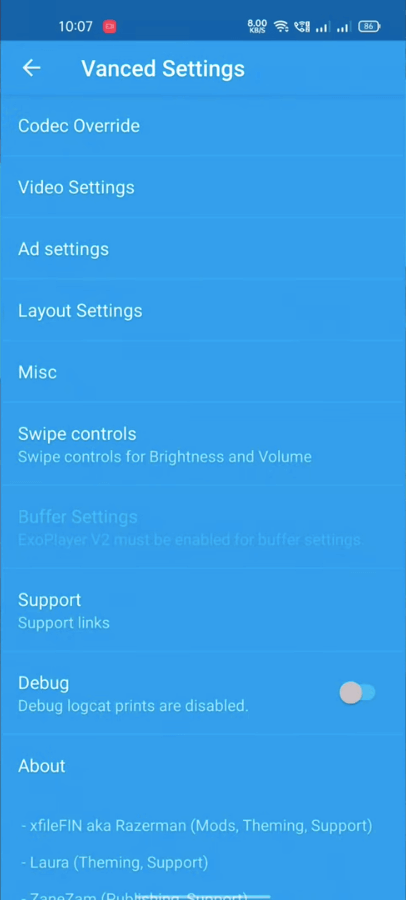 Screenshot YouTube Blue APK v19.21.40