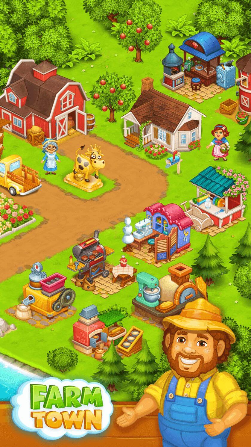 Screenshot Farm Town APK v4.89: Bangun Kebun, Panen, dan Kelola Peternakan