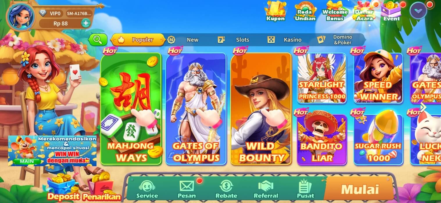 Screenshot AT777 APK: Slot dan Casino Klasik di Android